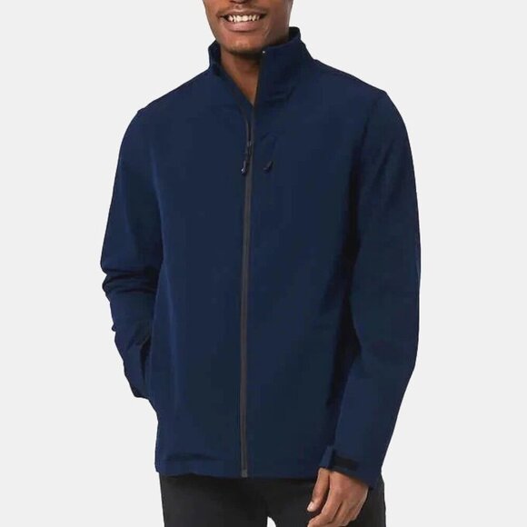 NWOT 32 Degrees Heat Men's XL Navy Full-Zip Jacket Windbreaker Mock neck - Picture 1 of 10